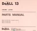 DoAll-Doall 13, LD 1320 1340 1360, Engine Lathe Parts Lists Manual Year (1979)-13-LD 1320-LD 1340-LD 1360-01
